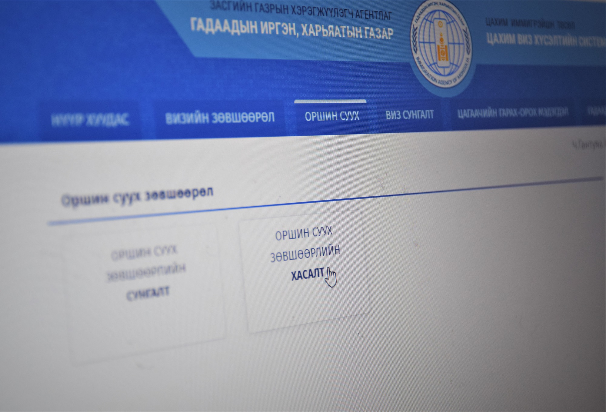 We receive applications for visa extensions and deregistration of residence permits online