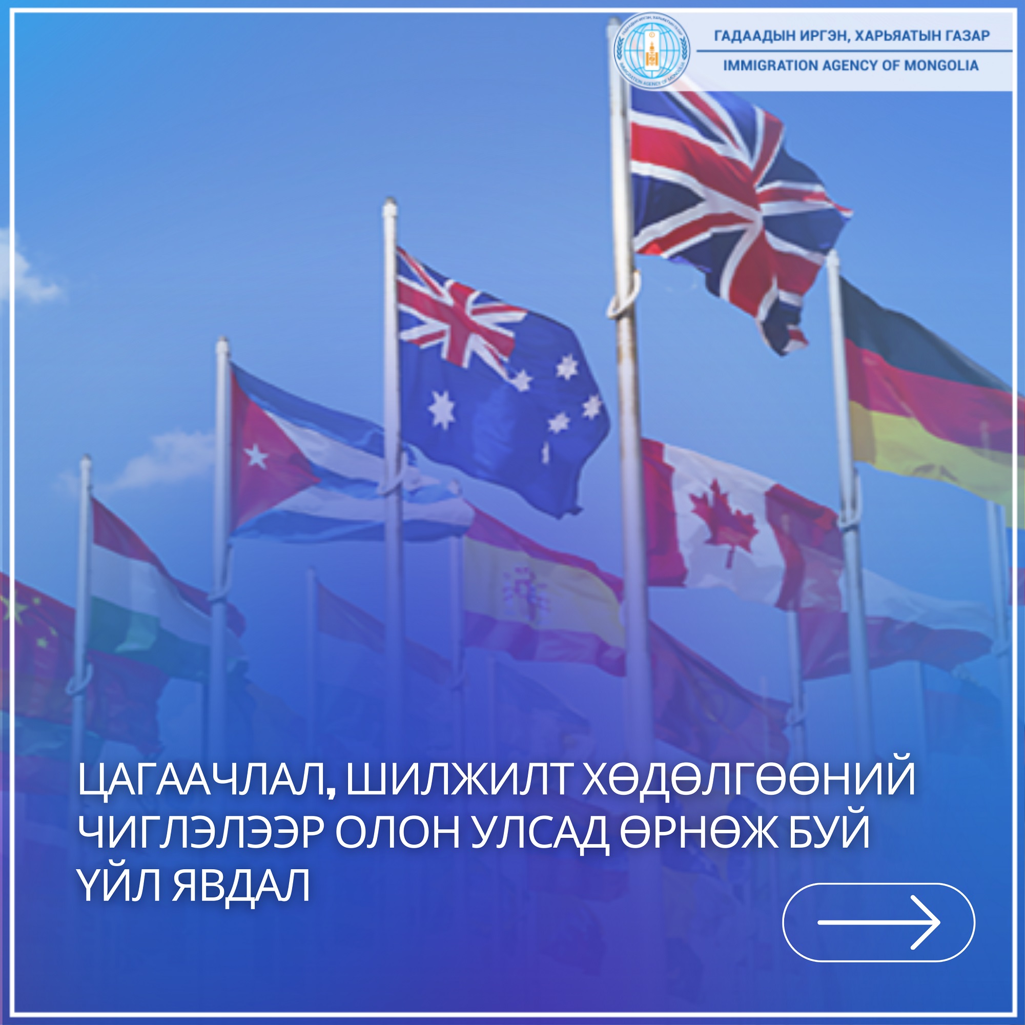 Цагаачлал, шилжилт хөдөлгөөний чиглэлээр олон улсад өрнөж буй үйл явдлын тойм